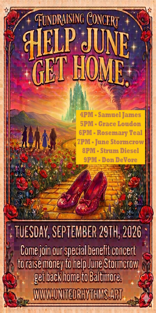 Help June Get Home benefit concert poster for September 29, 2026